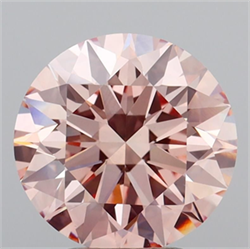 Picture of Lab Grown Diamond 3.70 Carats, Round with Ideal Cut, Fancy Intense Pink Color, VS1 Clarity and Certified by IGI
