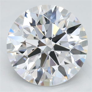 Picture of Lab Grown Diamond 3.14 Carats, Round with Ideal Cut, D Color, IF Clarity and Certified by IGI