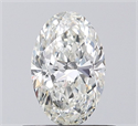 Natural Diamond 0.50 Carats, Oval with  Cut, H Color, VVS2 Clarity and Certified by IGI