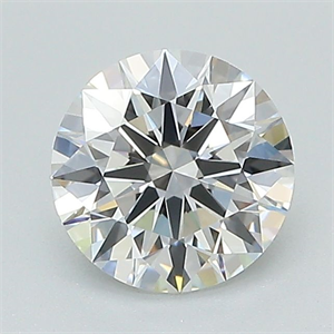 Picture of Lab Grown Diamond 1.09 Carats, Round with Ideal Cut, E Color, IF Clarity and Certified by IGI