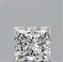 Natural Diamond 0.70 Carats, Princess with  Cut, H Color, VVS2 Clarity and Certified by GIA