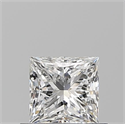Natural Diamond 0.61 Carats, Princess with  Cut, F Color, VS2 Clarity and Certified by GIA