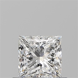 Picture of Natural Diamond 0.61 Carats, Princess with  Cut, F Color, VS2 Clarity and Certified by GIA