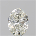 Natural Diamond 0.91 Carats, Oval with  Cut, K Color, VVS1 Clarity and Certified by GIA