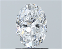 Natural Diamond 0.90 Carats, Oval with  Cut, D Color, SI2 Clarity and Certified by GIA