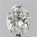 Natural Diamond 0.91 Carats, Oval with  Cut, I Color, SI1 Clarity and Certified by GIA