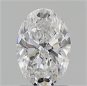Natural Diamond 1.20 Carats, Oval with  Cut, D Color, VVS2 Clarity and Certified by GIA