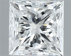 Picture of Natural Diamond 0.40 Carats, Princess with  Cut, E Color, SI1 Clarity and Certified by GIA