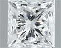 Natural Diamond 0.40 Carats, Princess with  Cut, E Color, SI1 Clarity and Certified by GIA
