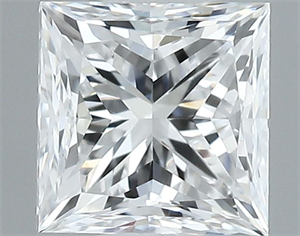 Picture of Natural Diamond 0.40 Carats, Princess with  Cut, E Color, SI1 Clarity and Certified by GIA