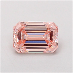 Picture of Lab Grown Diamond 1.54 Carats, Emerald with  Cut, Fancy Intense Pink Color, VS1 Clarity and Certified by IGI