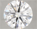 Lab Grown Diamond 4.97 Carats, Round with Ideal Cut, D Color, IF Clarity and Certified by IGI