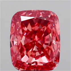 Picture of Lab Grown Diamond 5.09 Carats, CUSHION MODIFIED with  Cut, Fancy Vivid Pink Color, VVS2 Clarity and Certified by IGI