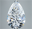 Natural Diamond 5.41 Carats, Pear with  Cut, D Color, FL Clarity and Certified by GIA