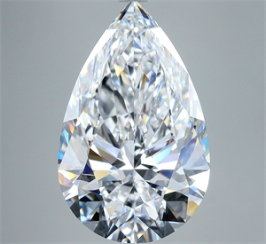 Picture of Natural Diamond 5.41 Carats, Pear with  Cut, D Color, FL Clarity and Certified by GIA