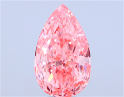 Picture of Lab Grown Diamond 4.53 Carats, Pear with  Cut, Fancy Vivid Pink Color, VS1 Clarity and Certified by IGI