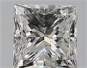 Natural Diamond 0.70 Carats, Princess with  Cut, G Color, SI2 Clarity and Certified by GIA