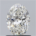 Natural Diamond 0.91 Carats, Oval with  Cut, F Color, SI1 Clarity and Certified by GIA