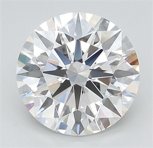 Picture of Lab Grown Diamond 4.08 Carats, Round with Ideal Cut, D Color, IF Clarity and Certified by IGI