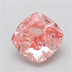 Picture of Lab Grown Diamond 3.99 Carats, CUSHION MODIFIED with  Cut, Fancy Vivid Pink Color, VS1 Clarity and Certified by IGI
