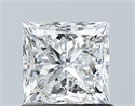 Natural Diamond 1.01 Carats, Princess with  Cut, F Color, SI2 Clarity and Certified by GIA