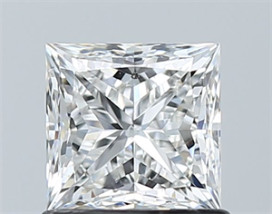Picture of Natural Diamond 1.01 Carats, Princess with  Cut, F Color, SI2 Clarity and Certified by GIA