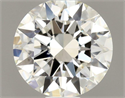 Natural Diamond 0.50 Carats, Round with Excellent Cut, J Color, SI1 Clarity and Certified by GIA