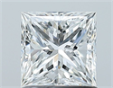 Natural Diamond 1.01 Carats, Princess with  Cut, E Color, SI1 Clarity and Certified by GIA