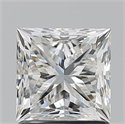 Natural Diamond 1.51 Carats, Princess with  Cut, I Color, VS1 Clarity and Certified by GIA