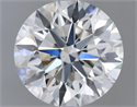 Natural Diamond 0.61 Carats, Round with Excellent Cut, G Color, VVS2 Clarity and Certified by GIA
