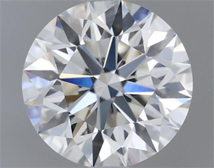 Picture of Natural Diamond 0.61 Carats, Round with Excellent Cut, G Color, VVS2 Clarity and Certified by GIA