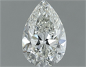 Natural Diamond 0.50 Carats, Pear with  Cut, H Color, VS1 Clarity and Certified by IGI