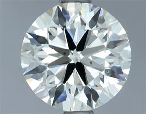 Picture of Natural Diamond 1.53 Carats, Round with Excellent Cut, K Color, VS2 Clarity and Certified by IGI