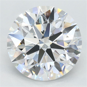Picture of Lab Grown Diamond 3.70 Carats, Round with Excellent Cut, D Color, VVS1 Clarity and Certified by GIA