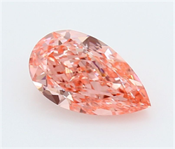 Picture of Lab Grown Diamond 1.68 Carats, Pear with  Cut, Fancy Vivid Pink Color, VVS2 Clarity and Certified by IGI