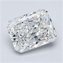 Natural Diamond 1.30 Carats, Radiant with  Cut, E Color, VS1 Clarity and Certified by GIA