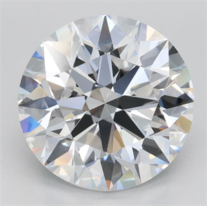 Picture of Lab Grown Diamond 4.38 Carats, Round with Excellent Cut, D Color, VVS2 Clarity and Certified by GIA