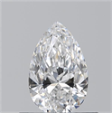 Natural Diamond 0.50 Carats, Pear with  Cut, D Color, VVS2 Clarity and Certified by GIA