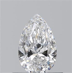 Picture of Natural Diamond 0.50 Carats, Pear with  Cut, D Color, VVS2 Clarity and Certified by GIA