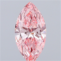 Picture of Lab Grown Diamond 2.58 Carats, Marquise with  Cut, Fancy Vivid Pink Color, VS1 Clarity and Certified by IGI