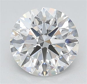 Picture of Lab Grown Diamond 2.91 Carats, Round with Ideal Cut, D Color, VS2 Clarity and Certified by IGI