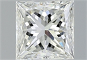 Natural Diamond 1.02 Carats, Princess with  Cut, J Color, VS1 Clarity and Certified by GIA