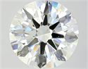 Natural Diamond 2.64 Carats, Round with Excellent Cut, J Color, SI1 Clarity and Certified by GIA