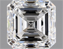 Natural Diamond 1.80 Carats, Asscher with  Cut, E Color, VVS2 Clarity and Certified by GIA