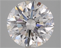 Lab Grown Diamond 3.82 Carats, Round with Ideal Cut, G Color, VS1 Clarity and Certified by IGI