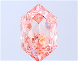 Picture of Lab Grown Diamond 10.16 Carats, HEXAGONAL with  Cut, Fancy Vivid Pink Color, VS1 Clarity and Certified by IGI