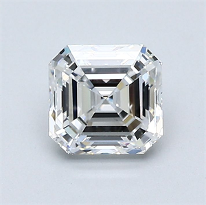 Picture of Natural Diamond 1.01 Carats, Asscher with  Cut, E Color, VS1 Clarity and Certified by GIA