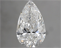 Natural Diamond 0.58 Carats, Pear with  Cut, E Color, VVS2 Clarity and Certified by GIA