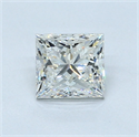 Natural Diamond 0.80 Carats, Princess with  Cut, G Color, VS2 Clarity and Certified by GIA