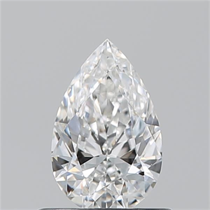 Picture of Natural Diamond 0.59 Carats, Pear with  Cut, F Color, VVS1 Clarity and Certified by GIA